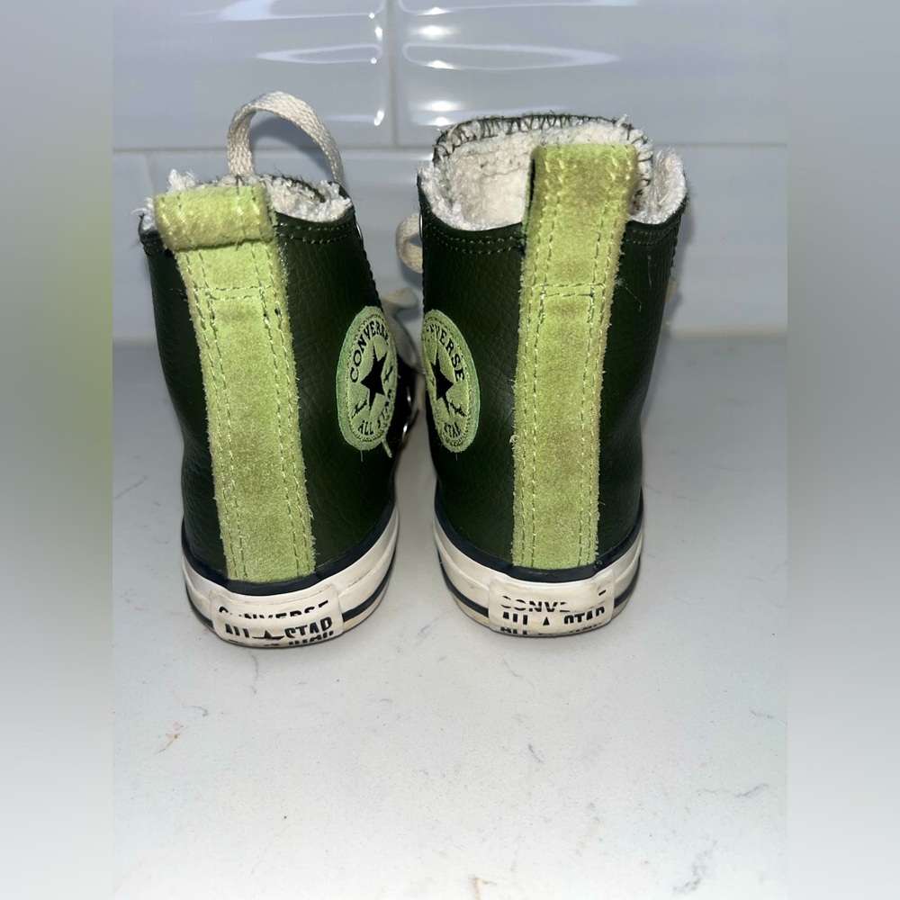 Unisex Kids Forest Green Converse Utility green high top Sneakers Size 12 - Picture 6 of 9